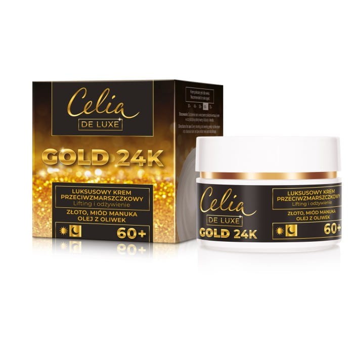 CELIA Gold 24K 60+ Luksusowy krem przeciwzmarszczkowy - lifting i odżywienie 50 ml