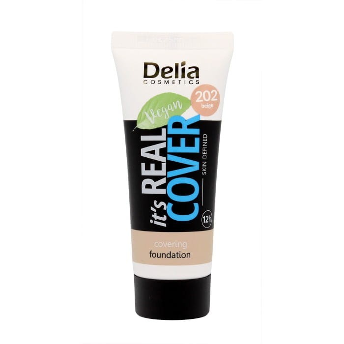 DELIA It`s Real Cover Podkład kryjący rewitalizująco-nawilżający 202 Beige 30 ml
