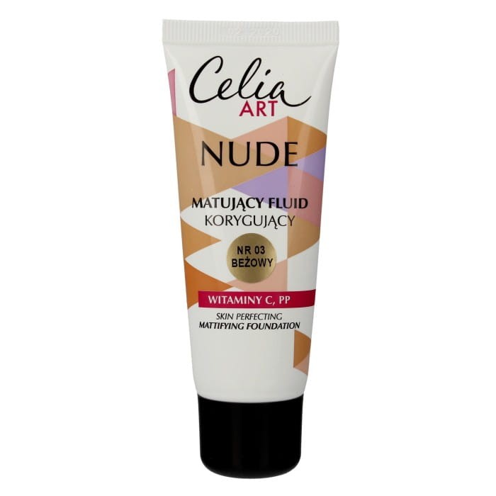 Celia Art Nude Matujący Fluid korygujący nr 03 beżowy  30ml