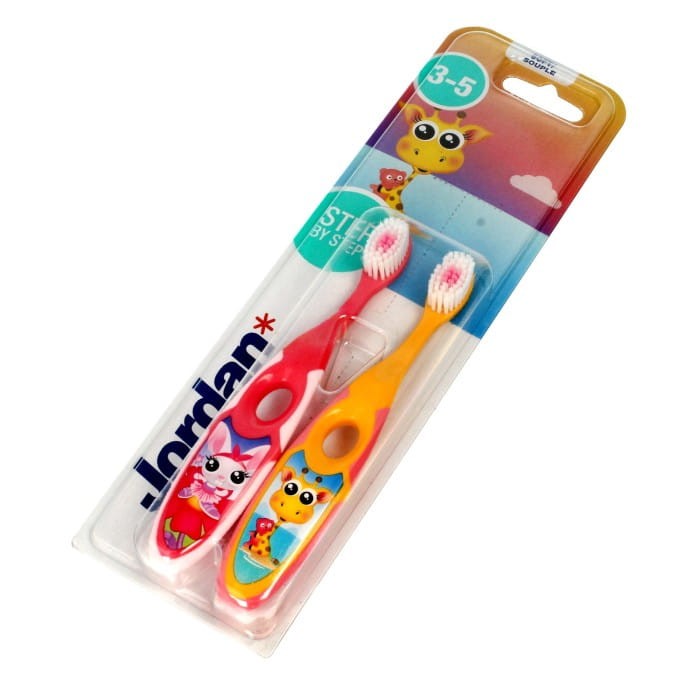 Jordan Szczoteczka do zębów dla dzieci Step by Step 3-5 soft DUO - mix wzorów 1szt