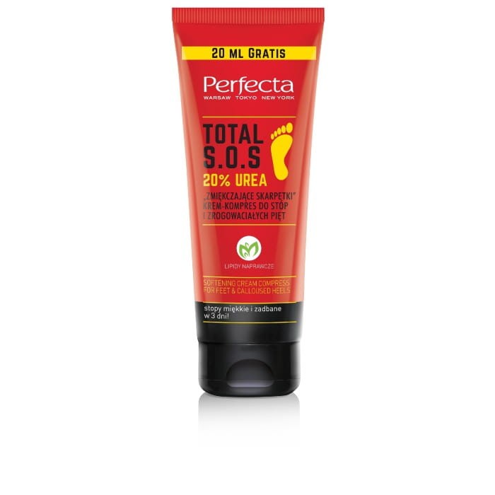 PERFECTA Total S.O.S. Krem-kompres do stóp i pięt - Zmiękczające Skarpetki 20% Urea 120 ml
