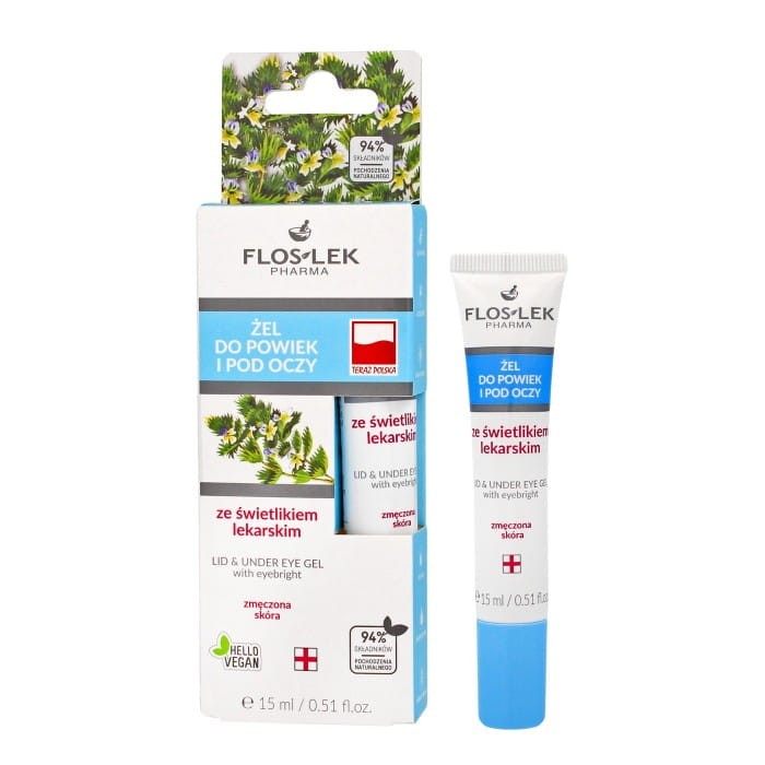FLOSLEK Oczy Żel do powiek i pod oczy ze świetlikiem lekarskim 15 ml