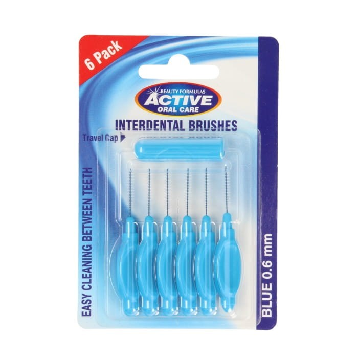Beauty Formulas Active Oral Care Czyściki do przestrzeni międzyzębowych 0.6mm blue 1op.-6szt
