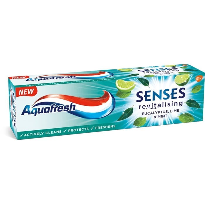 AQUAFRESH Senses Revitalising Pasta do zębów Eucalyptus &amp; Mięta &amp; Limonka 75 ml