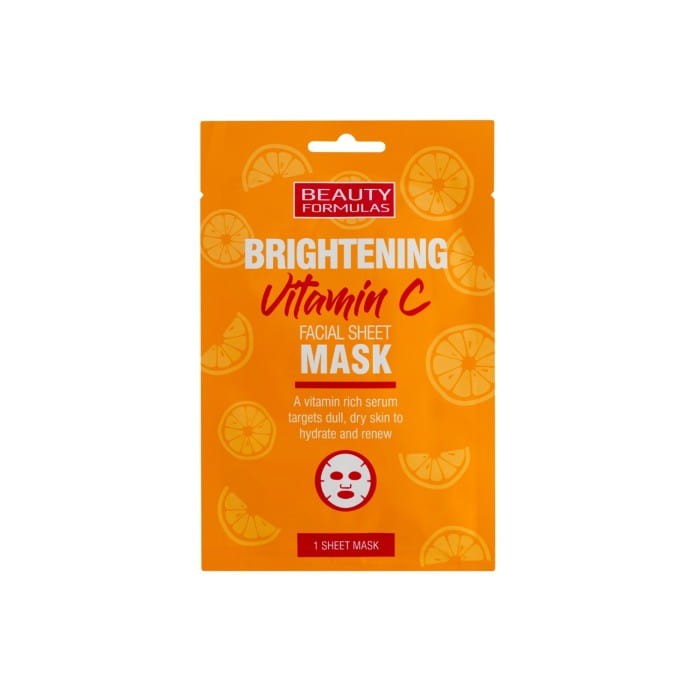 Beauty Formulas Brightening Vitamin C Maska rozjaśniająca na tkaninie z Witaminą C 1szt