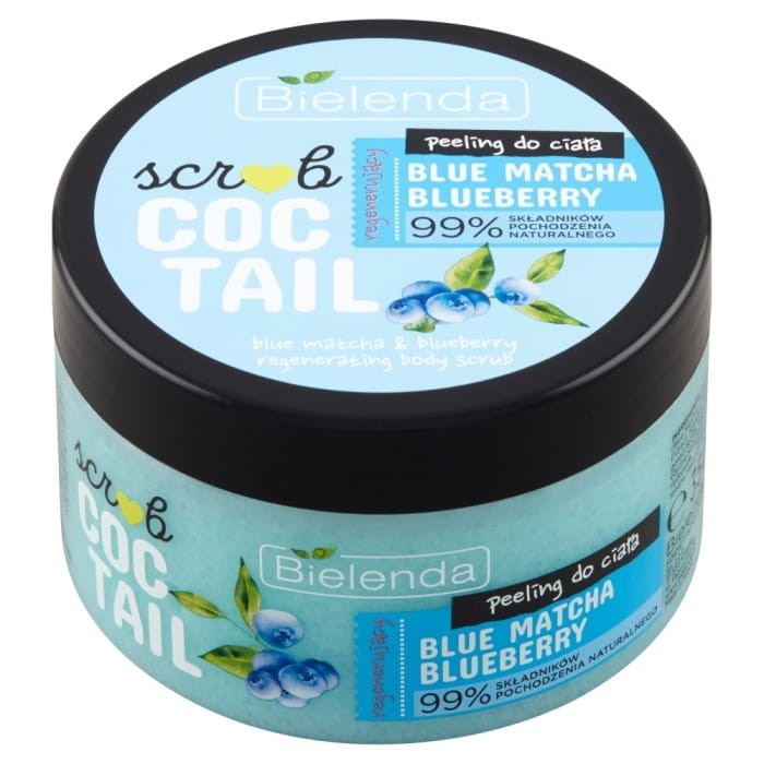 Bielenda Scrub Coctail Peeling do ciała regenerujący Blue Matcha &amp; Blueberry 350g