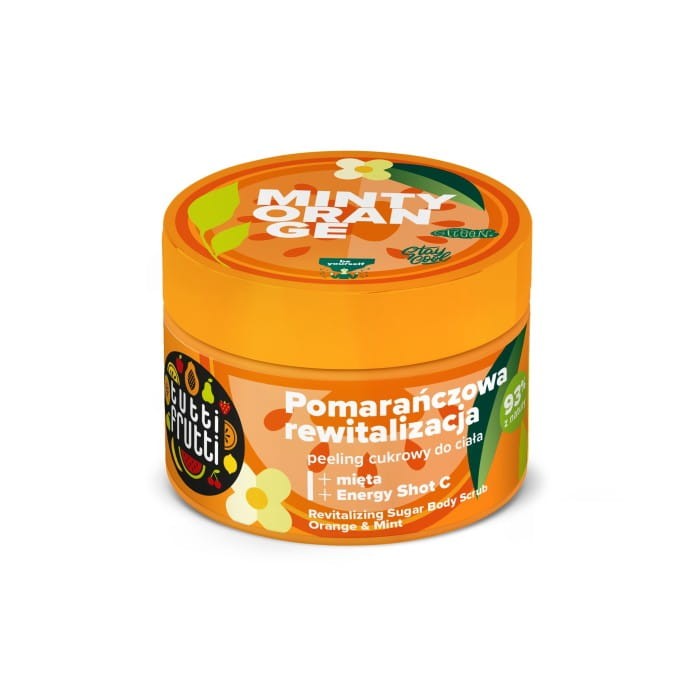 TUTTI FRUTTI Peeling rewitalizujący cukrowy do ciała Pomarańcza i Mięta 300 g