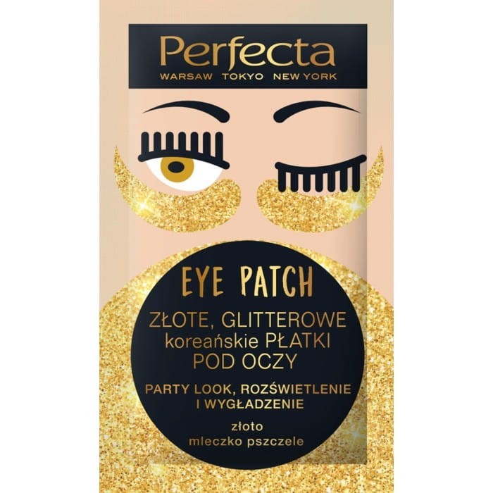 PERFECTA Eye Patch Złote Glitterowe Koreańskie Płatki pod oczy 1 op. - 2 szt.