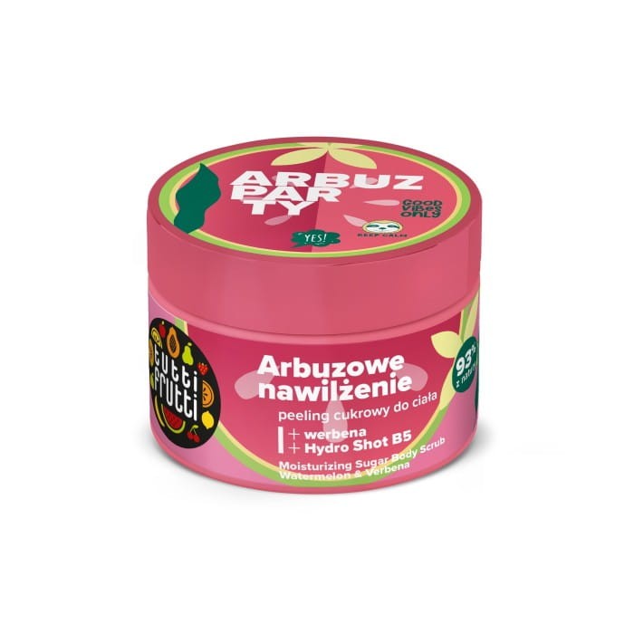 TUTTI FRUTTI Peeling nawilżający cukrowy do ciała Arbuz i Werbena 300 g