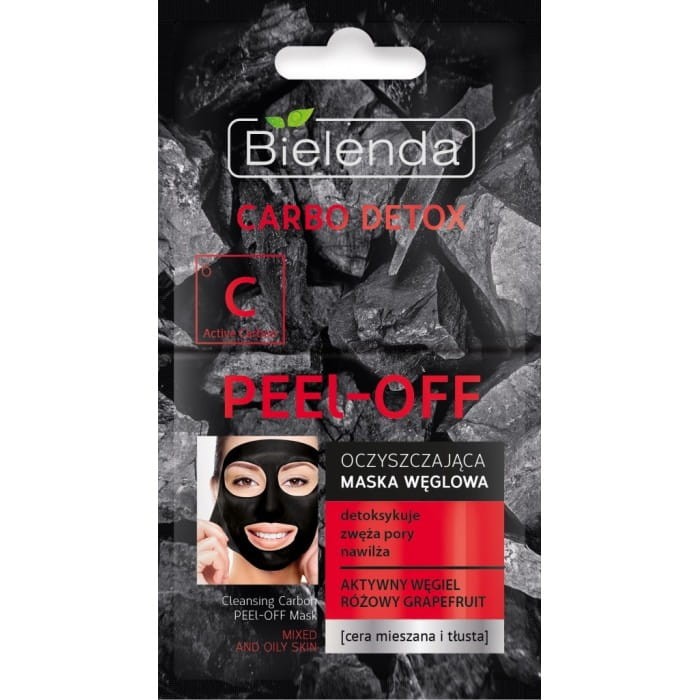 Bielenda Carbo Detox Czarny Węgiel Maska oczyszczająca peel-off  2x6g