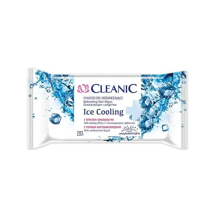 Cleanic Chusteczki odświeżające Ice Cooling  z płynem antybakteryjnym 1 op.-15szt