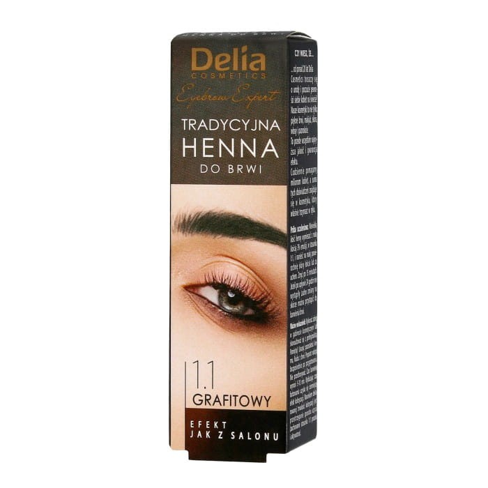 DELIA COSMETICS Tradycyjna Henna do brwi Grafitowa 2g