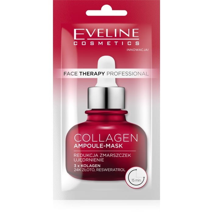 EVELINE Face Therapy Professional Maska-ampułka redukująca zmarszczki i ujędrniająca z Kolagenem 8 ml
