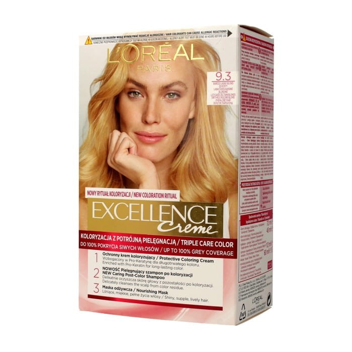 Loreal Excellence Creme Krem koloryzujący 9.3 bardzo jasny blond złocisty 1op.