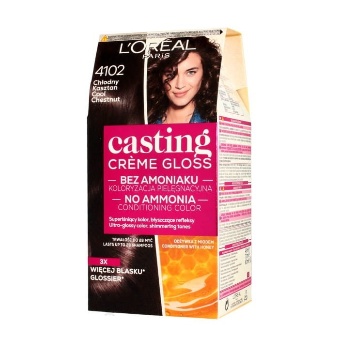 LOREAL Casting Creme Gloss Krem koloryzujący nr 4102 Chłodny Kasztan  1op.
