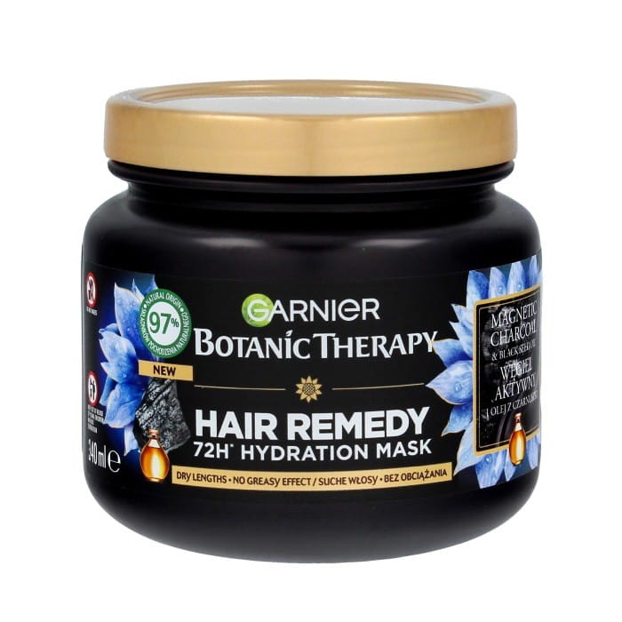 GARNIER Botanic Therapy Nawilżająca Maska do włosów suchych z węglem aktywnym 340 ml