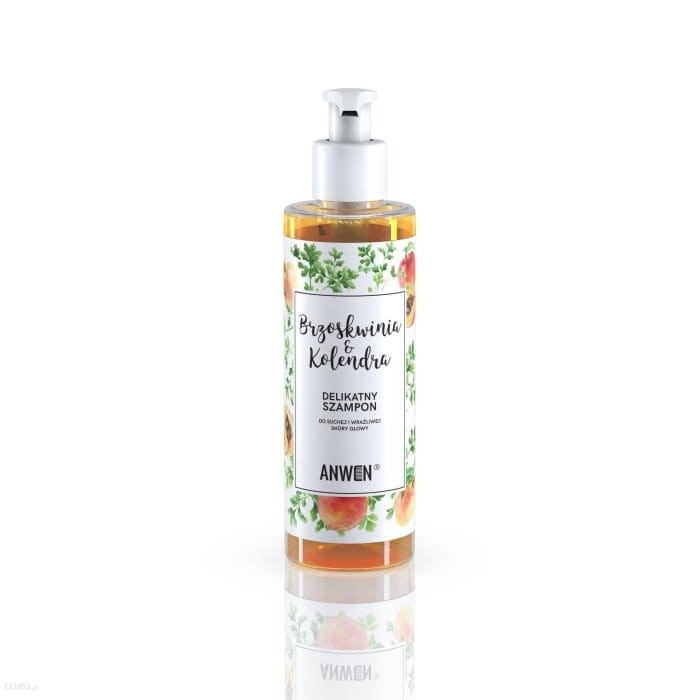 ANWEN Delikatny Szampon do suchej i wrażliwej skóry głowy Brzoskwinia &amp; Kolendra 200ml