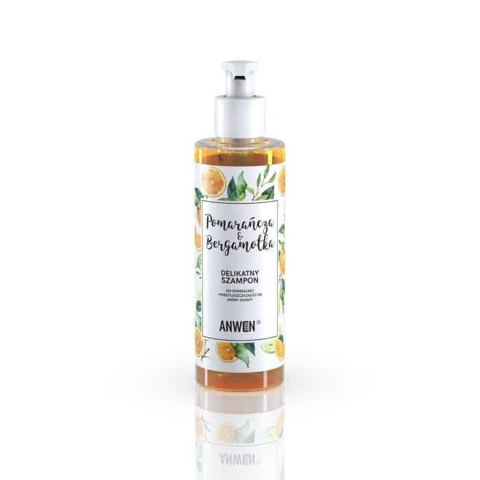 ANWEN Delikatny Szampon do normalnej i przetłuszczającej się skóry głowy Pomarańcza &amp; Bergamotka 200ml