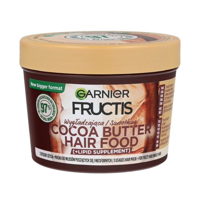 GARNIER Fructis Hair Food Maska wygładzająca do włosów puszących się i niesfornych - Cocoa Butter 400 ml