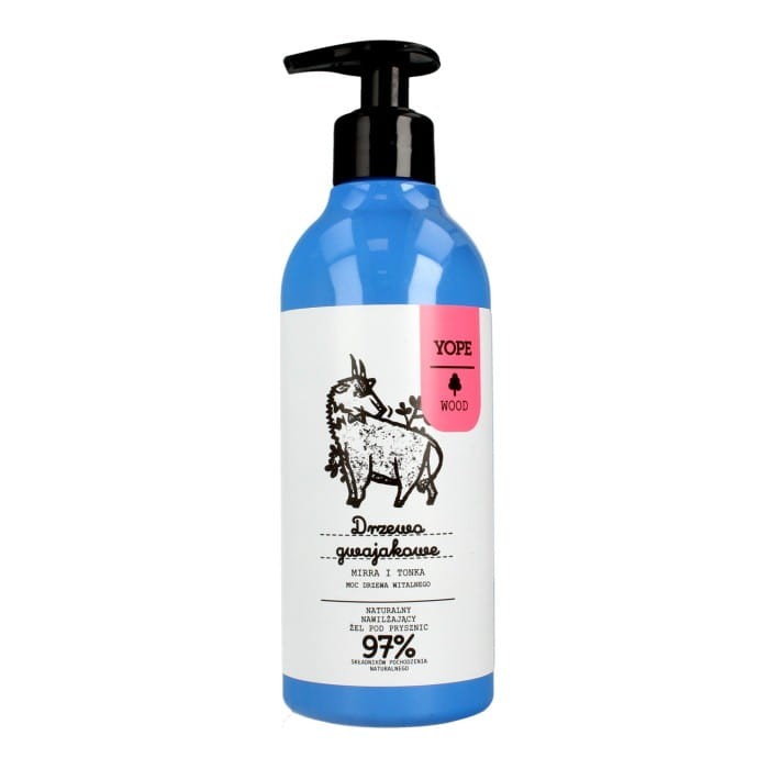 YOPE WOOD Naturalny Żel pod prysznic Drzewo Gwajakowe &amp; Mirra &amp; Tonka  400ml