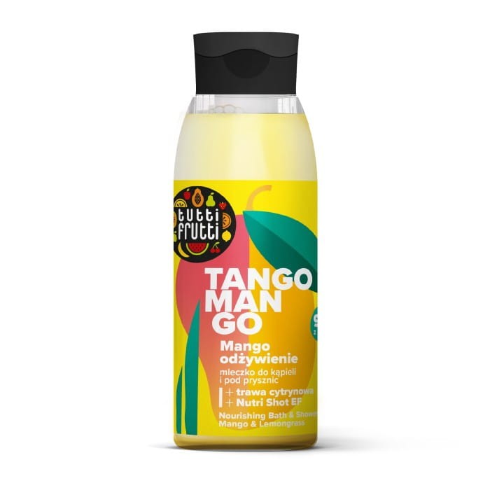 TUTTI FRUTTI Mleczko odżywcze do kąpieli i pod prysznic Mango i Trawa cytrynowa 400 ml