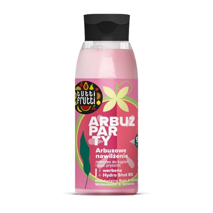 TUTTI FRUTTI Mleczko nawilżające do kąpieli i pod prysznic Arbuz i Werbena 400 ml