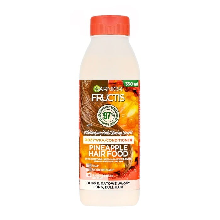 GARNIER Fructis Hair Food Pineapple Odżywka olśniewający blask do włosów długich i matowych 350 ml