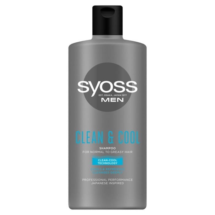 Syoss Men Clean &amp; Cool Szampon odświeżający - włosy normalne i przetłuszczające 440ml