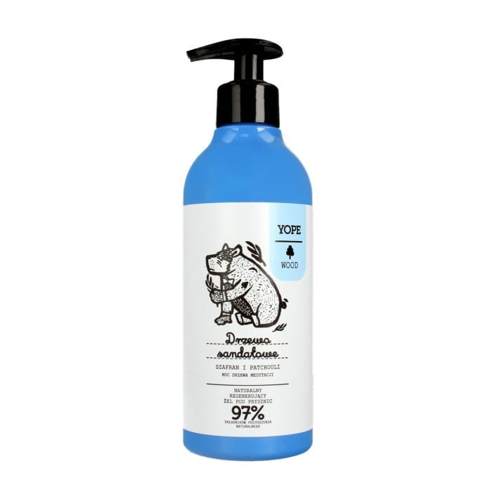 YOPE WOOD Naturalny Żel pod prysznic Drzewo Sandałowe &amp; Szafran &amp; Patchouli  400ml