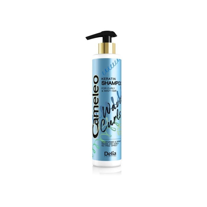 DELIA COSMETICS CAMELEO FALE LOKI Szampon keratynowy do włosów kręconych i falowanych 250ml