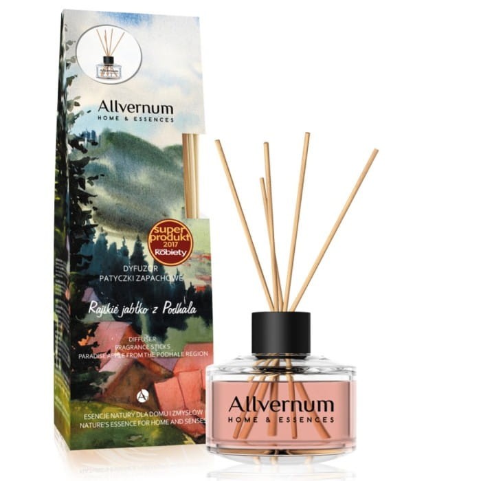 Allvernum Home &amp; Essences Dyfuzor z patyczkami zapachowymi Rajskie Jabłko z Podhala 1op.