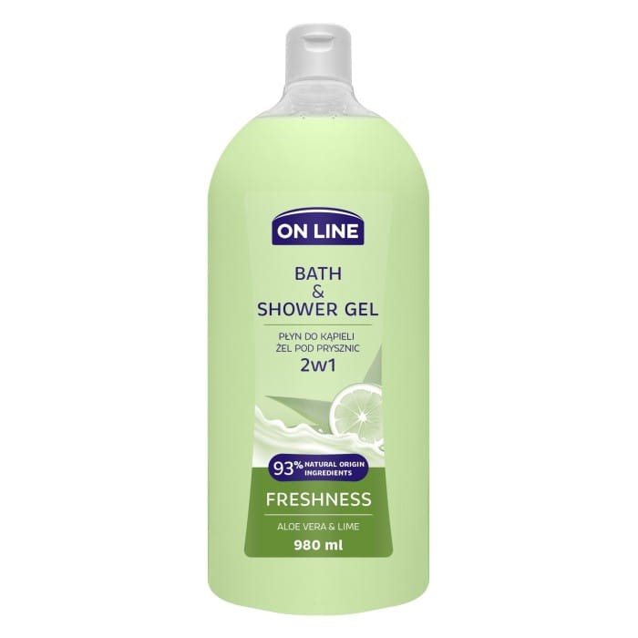 ON LINE Żel i płyn do kąpieli 2w1 Freshness 980 ml