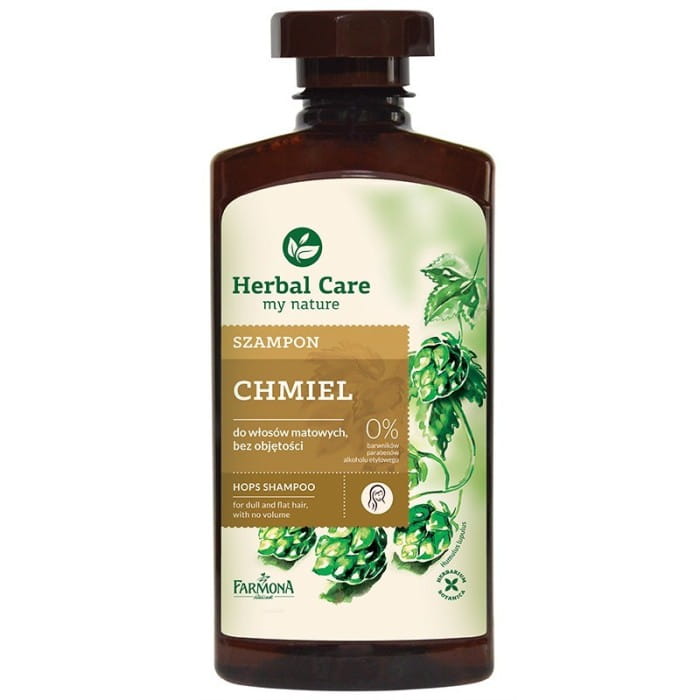 HERBAL CARE Szampon do włosów matowych bez objętości Chmiel 330 ml