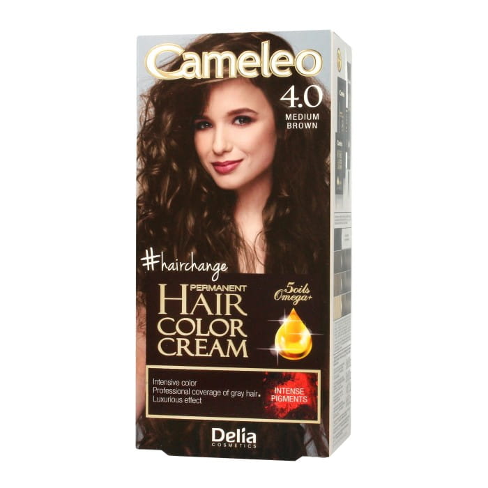 DELIA COSMETICS CAMELEO OMEGA Farba permanentna 4.0 Medium Brown