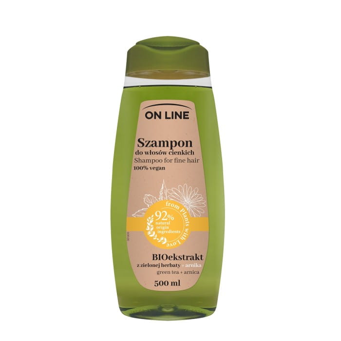 On Line From Plants With Love Szampon do włosów BIOekstrakt z Zielonej Herbaty i Arnika 500ml