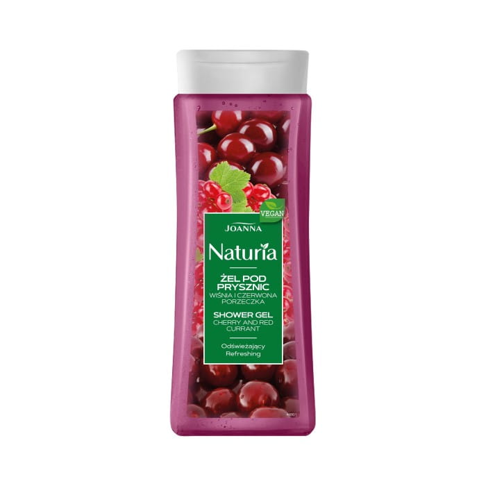 JOANNA Naturia Żel pod prysznic - Wiśnia i Czerwona porzeczka 300 ml