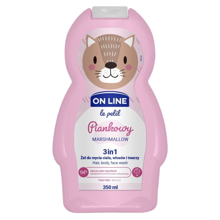 On Line Le Petit Żel do mycia ciała,włosów i twarzy 3w1 dla dzieci Piankowy  350ml