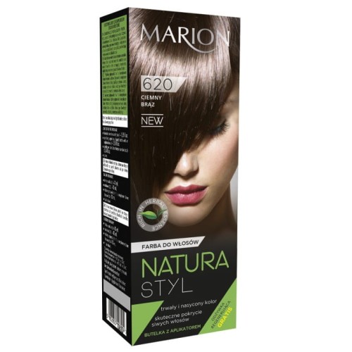 MARION Natura Styl Farba do włosów nr 620 Ciemny brąz