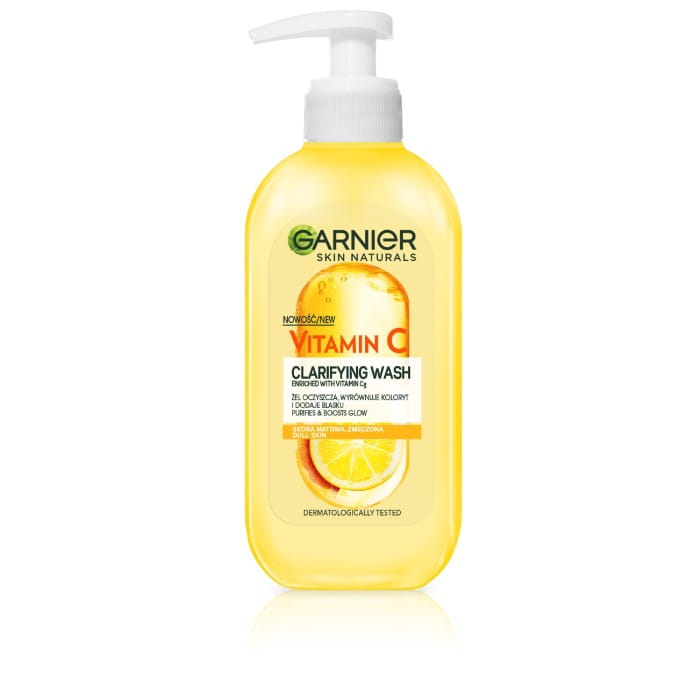 GARNIER Skin Naturals Vitamin C Żel oczyszczający Witamina Cg i Cytrus - do skóry matowej i zmęczonej 200 ml