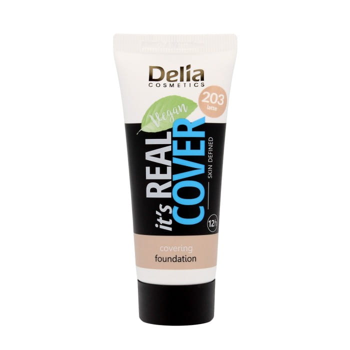 DELIA It`s Real Cover Podkład kryjący rewitalizująco-nawilżający 203 Latte 30 ml