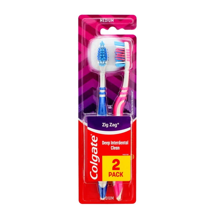 Colgate Szczoteczka Zig Zag Plus średnia - mix kolorów 1+1 Gratis