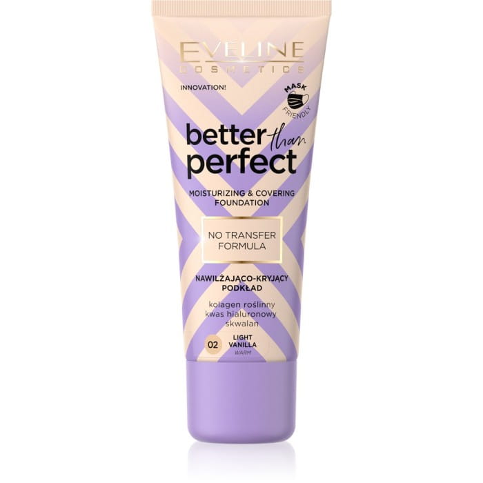 EVELINE Better Than Perfect Podkład nawilżająco-kryjący nr 02 Light Vanilla (warm) 30 ml