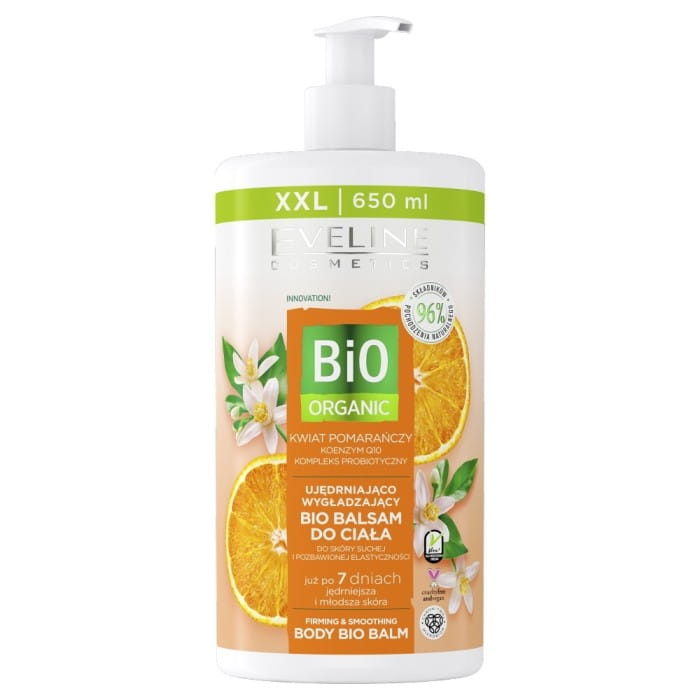 EVELINE Bio Organic Ujędrniająco-wygładzający bio balsam do ciała - Kwiat Pomarańczy 650 ml