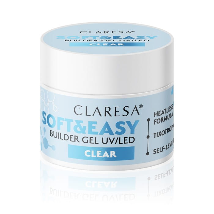 CLARESA Żel budujący do paznokci Soft&amp;Easy Builder - Clear 90g