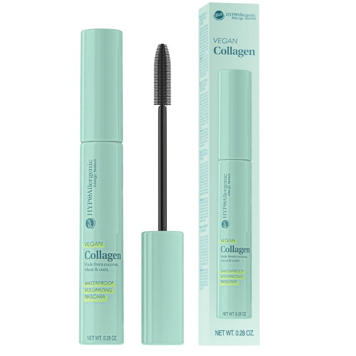 BELL Hypoallergenic Vegan Collagen Tusz do rzęs wodoodporny nadający objętość - czarny 8g