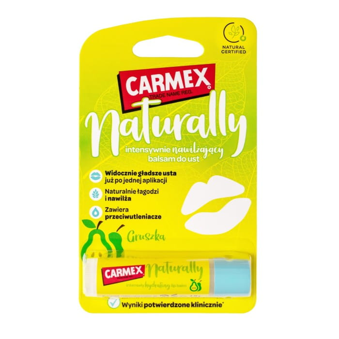 CARMEX Naturally Intensywnie Nawilżający Balsam do ust - Gruszka 4.25g