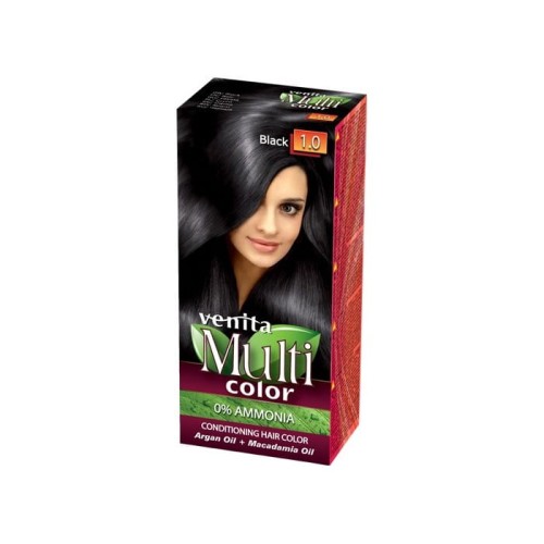 VENITA Farba do włosów bez amoniaku Multi Color - 1.0 Black 1op.