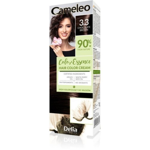 DELIA COSMETICS CAMELEO Color Essence Krem koloryzujący nr 3.3 - chocolate brown