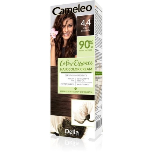 DELIA COSMETICS CAMELEO Color Essence Krem koloryzujący nr 4.4 - spicy brown