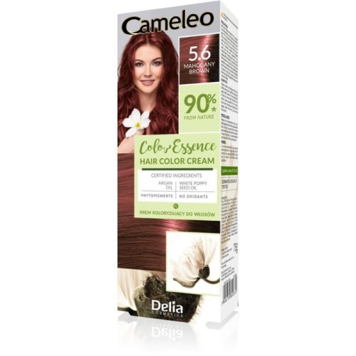 DELIA COSMETICS CAMELEO Color Essence Krem koloryzujący nr 5.6 - mahogany brown